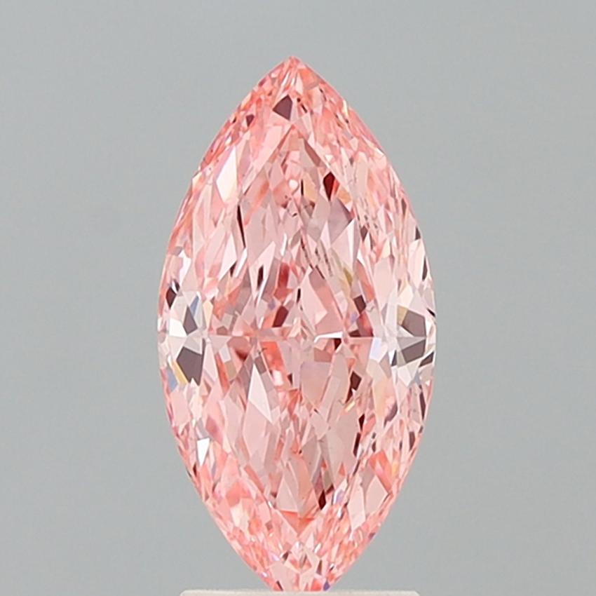 2.61 Ct. Fancy Vivid Pink Marquise Lab Grown Diamond