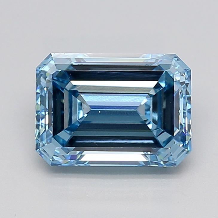 3.08 Ct. Fancy Vivid  Blue Emerald Lab Grown Diamond