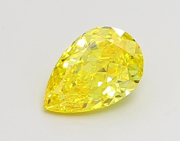 1.08 Ct. Fancy Vivid  Yellow Pear Lab Grown Diamond