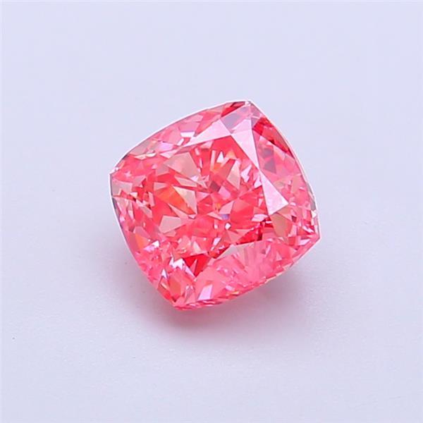 1.10 Ct. Fancy Vivid Pink Cushion Lab Grown Diamond