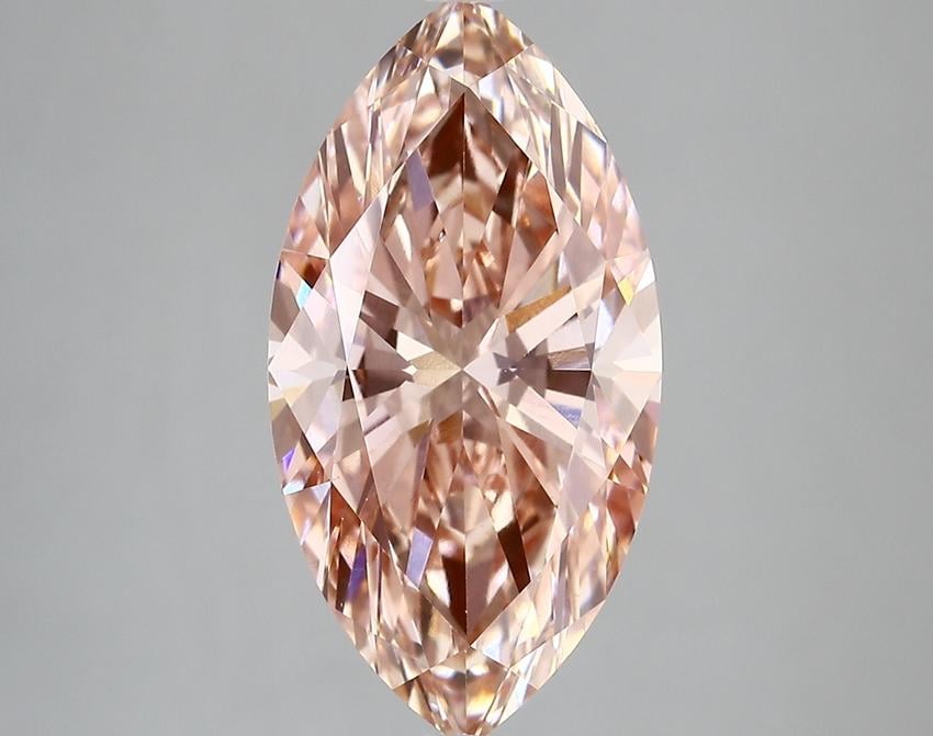 4.69 Ct. Fancy Vivid Pink Marquise Lab Grown Diamond
