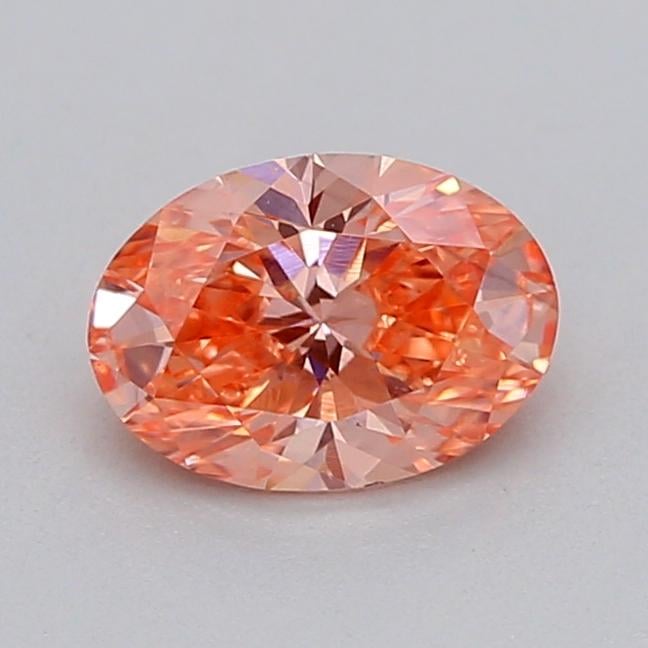 0.39 Ct. Fancy Vivid  Pink Oval Lab Grown Diamond