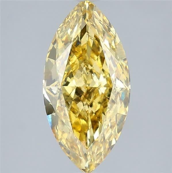 2.61 Ct. Fancy Vivid  Yellow Marquise Lab Grown Diamond