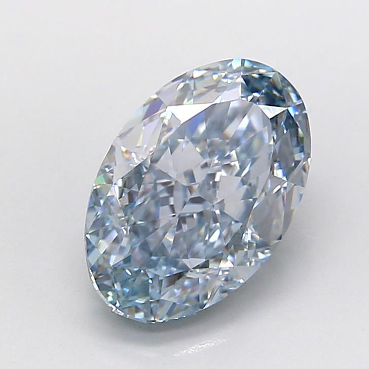 2.02 Ct. Fancy Intense Blue Oval Lab Grown Diamond