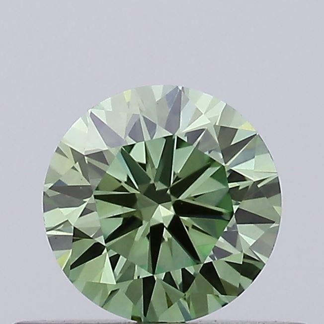 0.41 Ct. Fancy Vivid Green Round Lab Grown Diamond