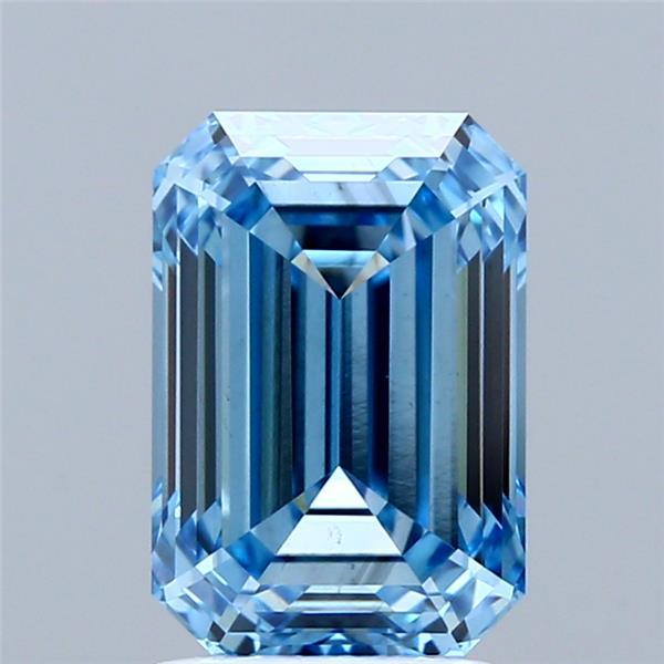2.52 Ct. Fancy Vivid Blue Emerald Lab Grown Diamond