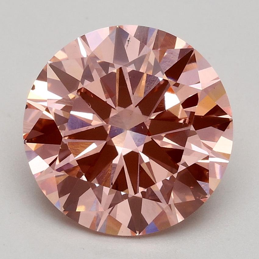2.70 Ct. Fancy Intense Pink Round Lab Grown Diamond