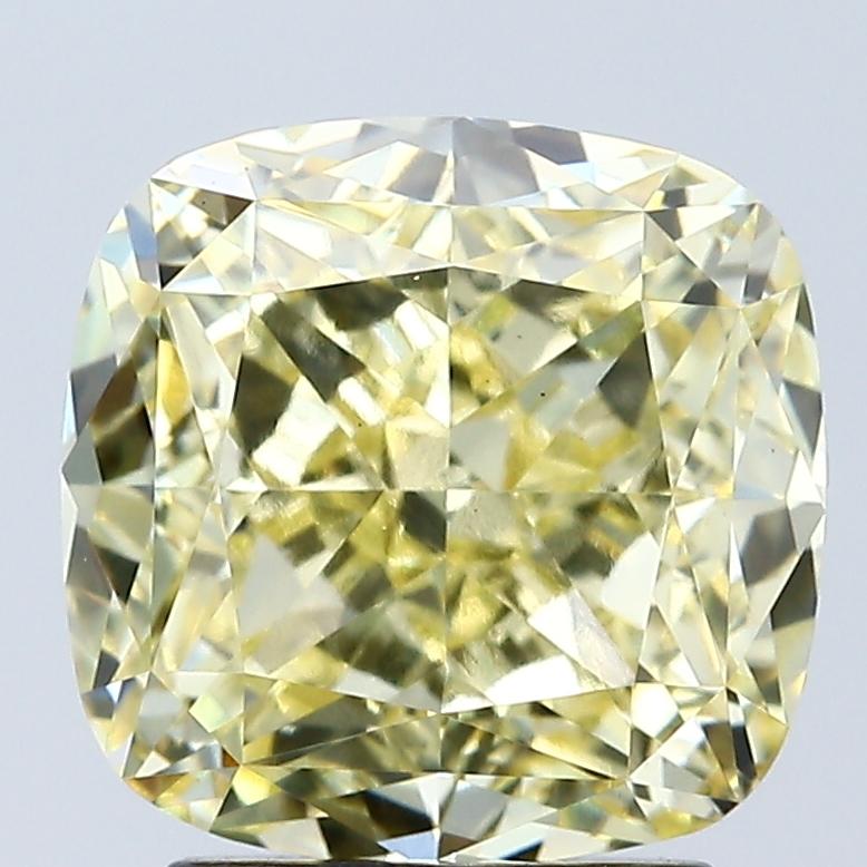 3.30 Ct. Fancy Intense Yellow Cushion Lab Grown Diamond