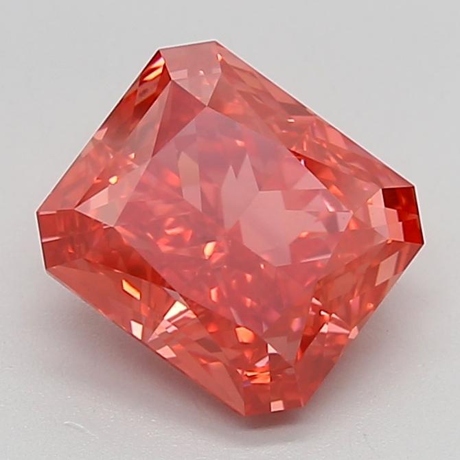 3.63 Ct. Fancy Vivid Pink Radiant Lab Grown Diamond