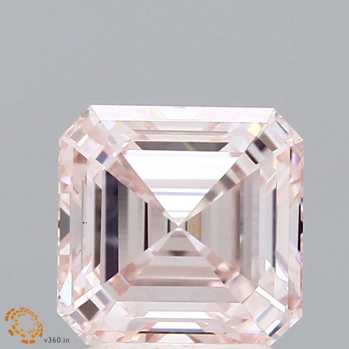 2.53 Ct. Fancy Light Pink Asscher Lab Grown Diamond