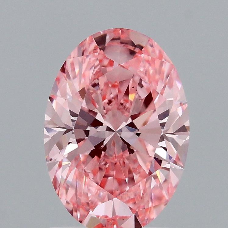 1.64 Ct. Fancy Vivid Pink Oval Lab Grown Diamond