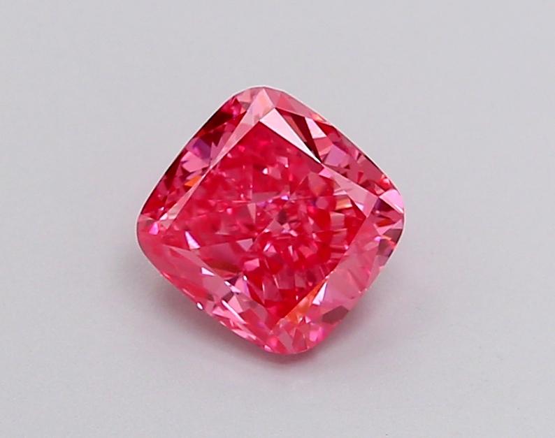 1.02 Ct. Fancy Vivid Pink Cushion Lab Grown Diamond