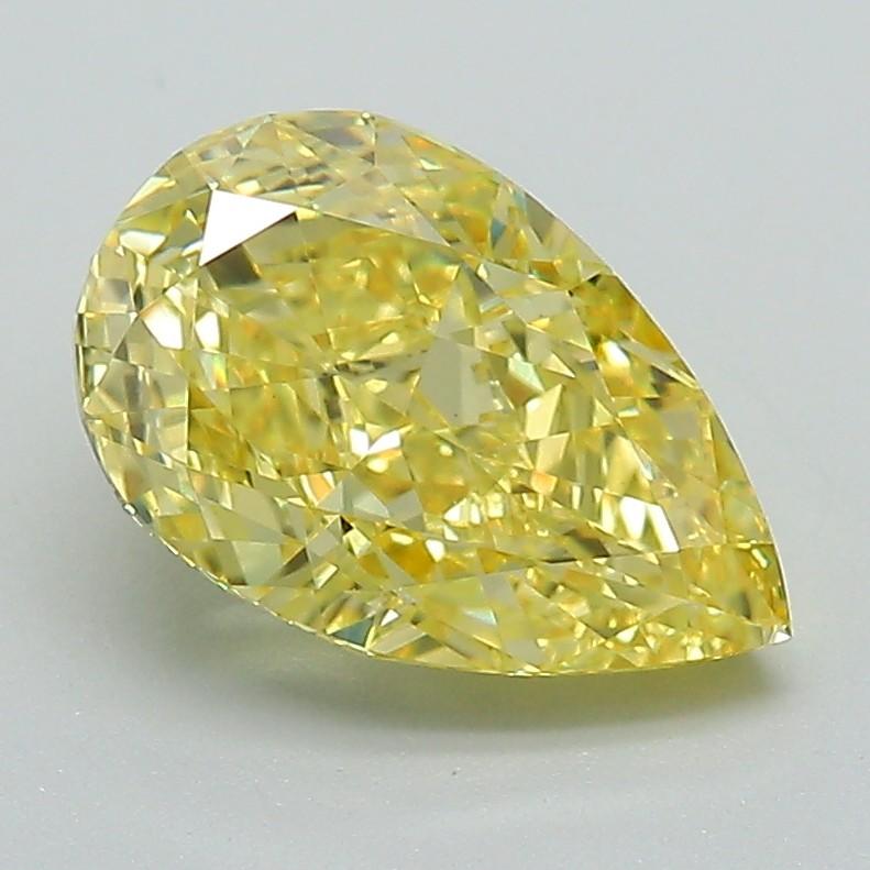 2.04 Ct. Fancy Vivid Yellow Pear Lab Grown Diamond