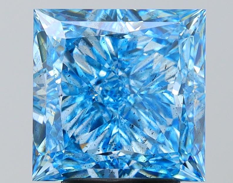 3.83 Ct. Fancy Vivid Blue Princess Lab Grown Diamond