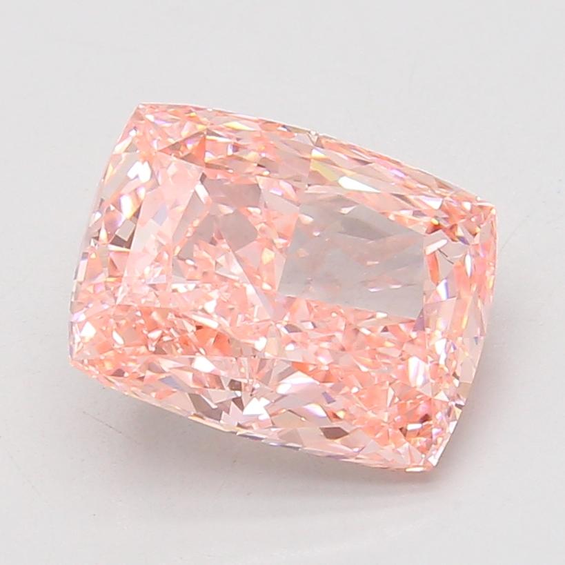 4.08 Ct. Fancy Vivid Pink Cushion Lab Grown Diamond