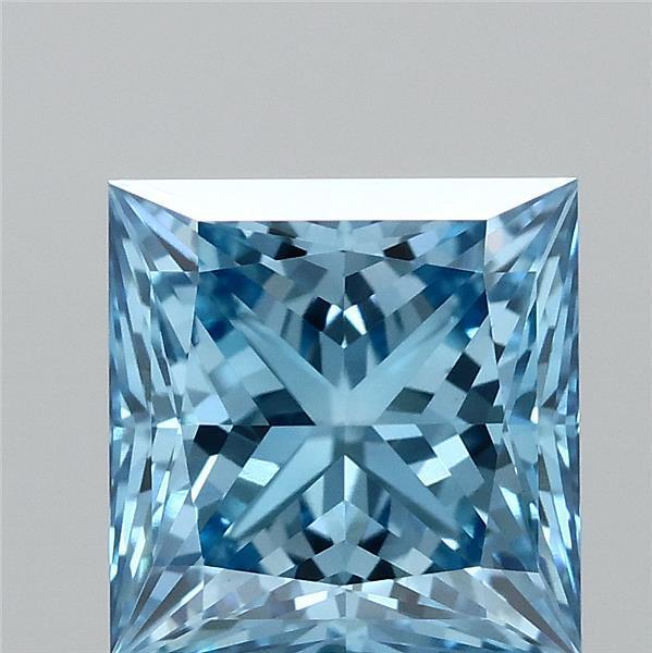 1.42 Ct. Fancy Vivid Blue Princess Lab Grown Diamond