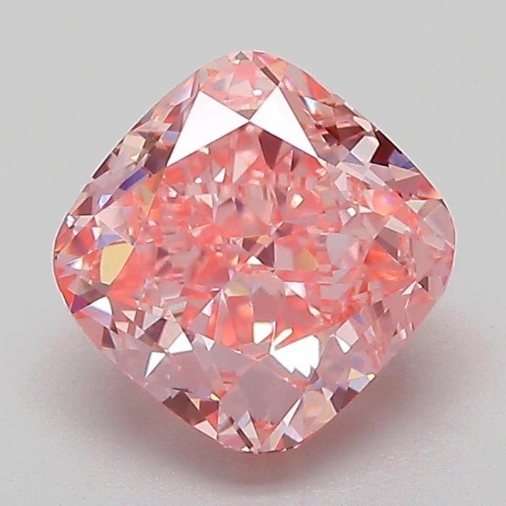 2.02 Ct. Fancy Vivid Pink Cushion Lab Grown Diamond