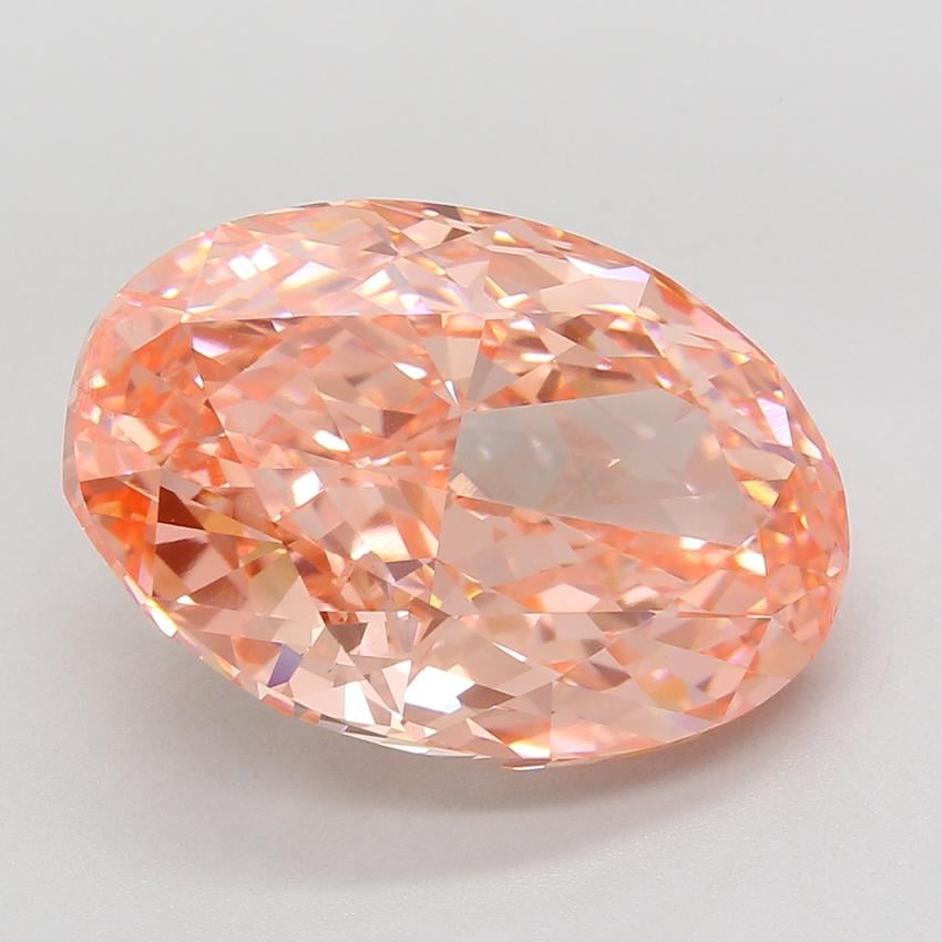 15.10 Ct. Fancy Vivid Pink Oval Lab Grown Diamond