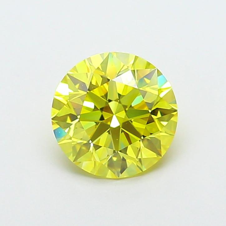 2.01 Ct. Fancy Vivid  Yellow Round Lab Grown Diamond