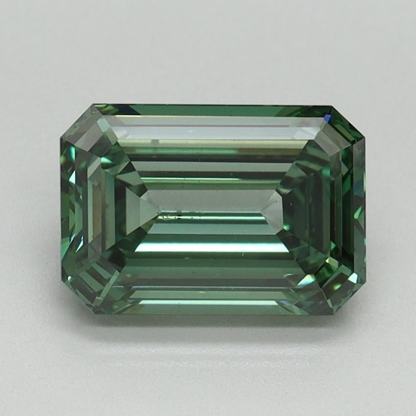 1.99 Ct. Fancy Vivid Pacific Green Emerald Lab Grown Diamond