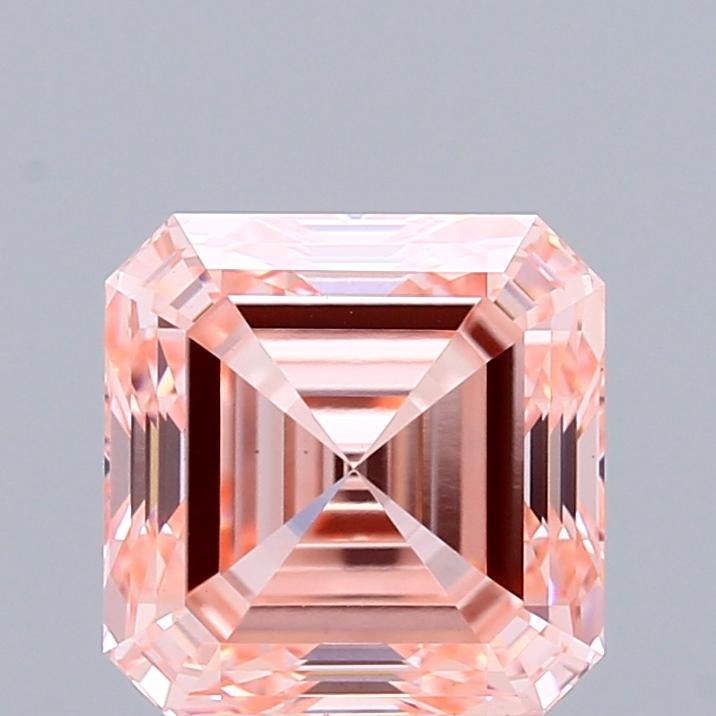 3.22 Ct. Fancy Intense  Pink Asscher Lab Grown Diamond