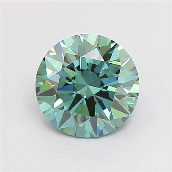 1.26 Ct. Fancy Vivid  Green Round Lab Grown Diamond