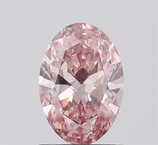 0.99 Ct. Fancy Intense Brownish Pink Oval Lab Grown Diamond
