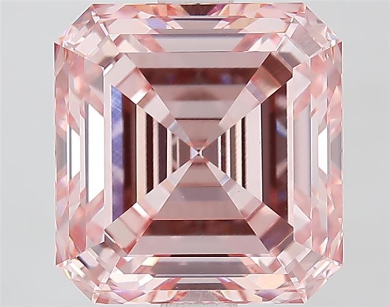 3.47 Ct. Fancy Intense  Pink Asscher Lab Grown Diamond