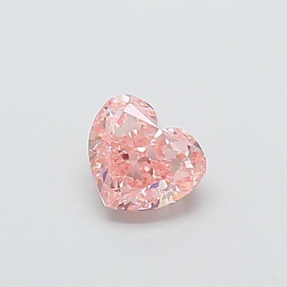 0.40 Ct. Fancy Intense  Pink Heart Lab Grown Diamond