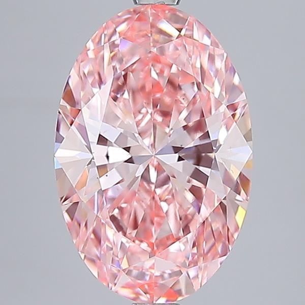 4.01 Ct. Fancy Vivid Pink Oval Lab Grown Diamond