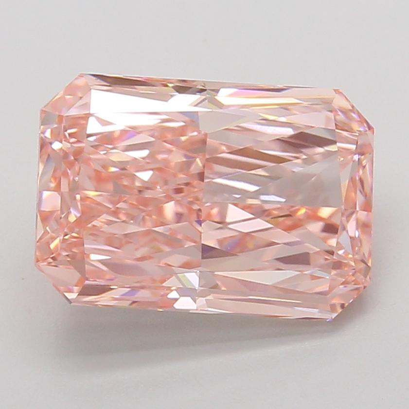 5.04 Ct. Fancy Vivid Pink Radiant Lab Grown Diamond