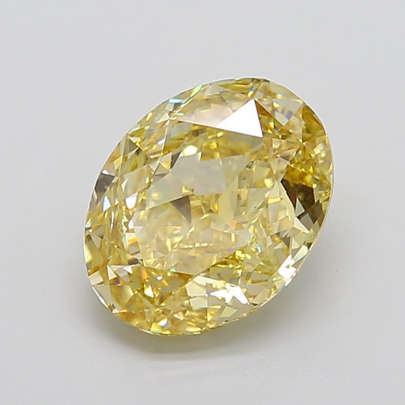 5.15 Ct. Fancy Yellow Oval Lab Grown Diamond