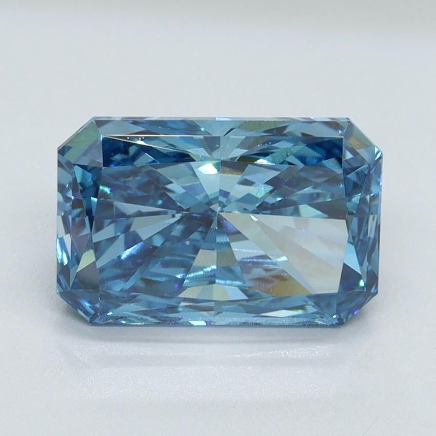 2.27 Ct. Fancy Vivid Malibu Blue Radiant Lab Grown Diamond