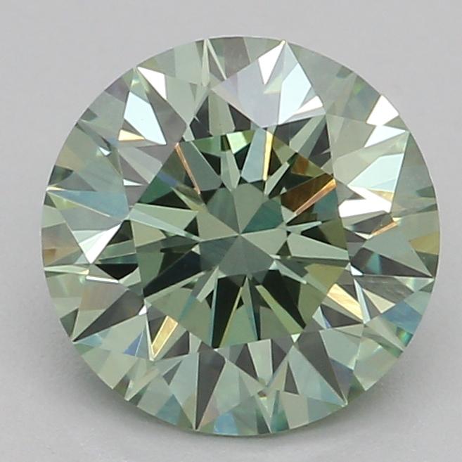 1.04 Ct. Fancy Vivid Green Round Lab Grown Diamond