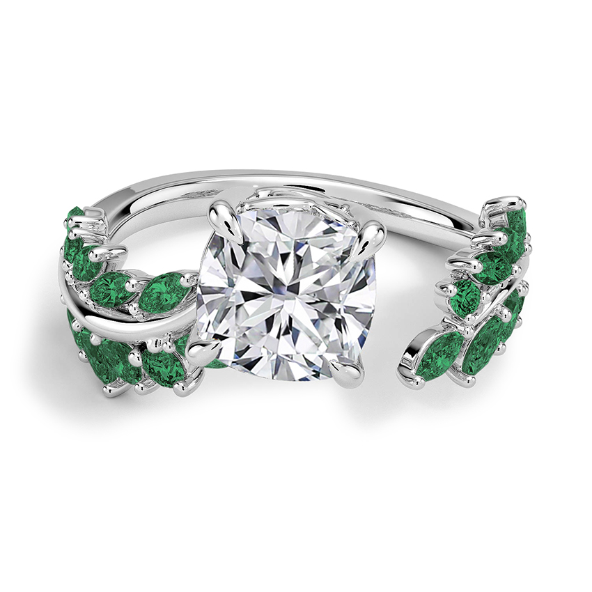 Custom Sweeping Ivy Diamond Open Ring