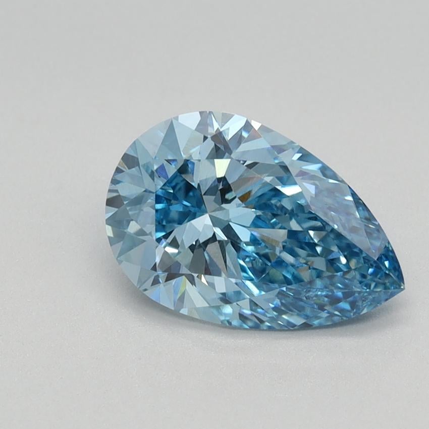 1.28 Ct. Fancy Vivid Blue Pear Lab Grown Diamond