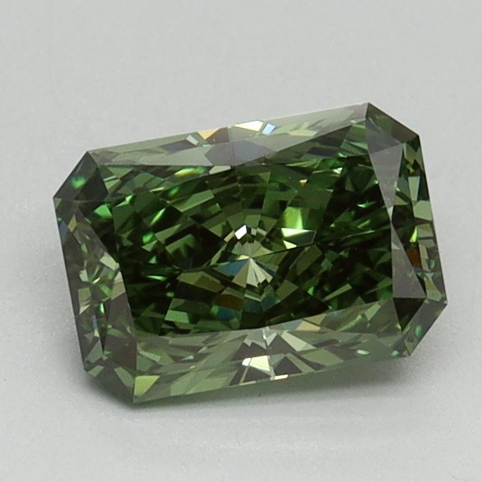 1.01 Ct. Fancy Vivid Green Radiant Lab Grown Diamond
