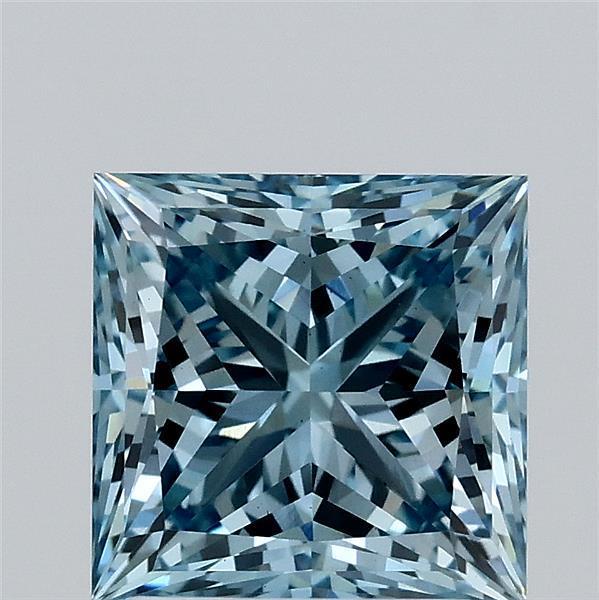 2.24 Ct. Fancy Vivid Blue Princess Lab Grown Diamond