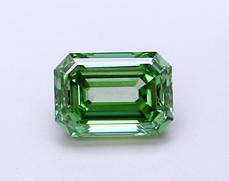 1.14 Ct. Fancy Vivid Green Emerald Lab Grown Diamond