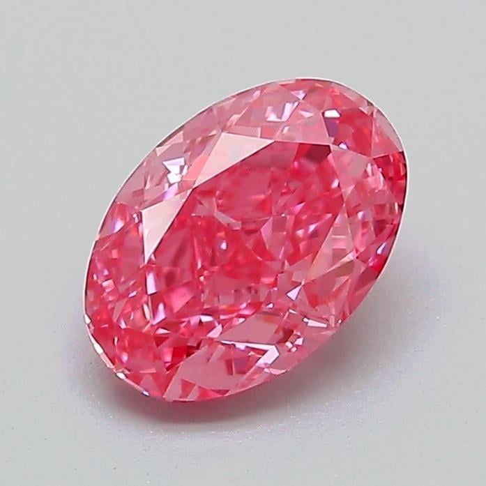 1.08 Ct. Fancy Vivid Pink Oval Lab Grown Diamond