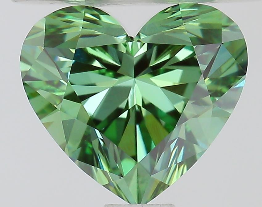 1.02 Ct. Fancy Vivid Green Heart Lab Grown Diamond