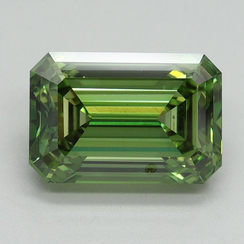 3.15 Ct. Fancy Vivid Green Emerald Lab Grown Diamond