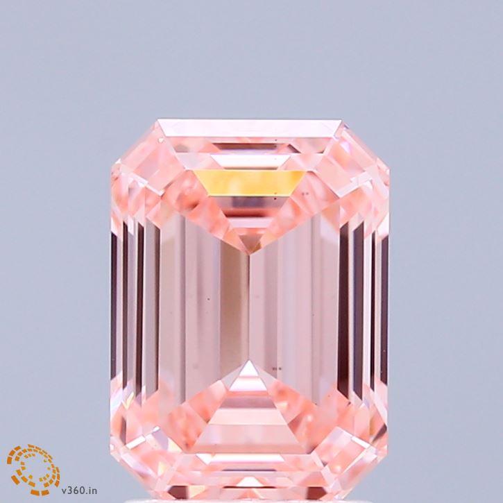 2.56 Ct. Fancy Intense Pink Emerald Lab Grown Diamond