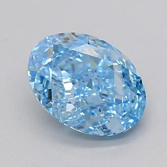 1.01 Ct. Fancy Vivid  Blue Oval Lab Grown Diamond