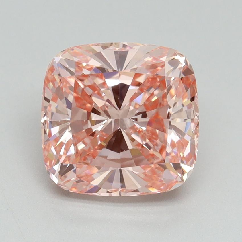 3.05 Ct. Fancy Intense Pink Cushion Lab Grown Diamond