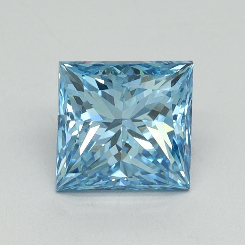 1.54 Ct. Fancy Vivid Blue Princess Lab Grown Diamond
