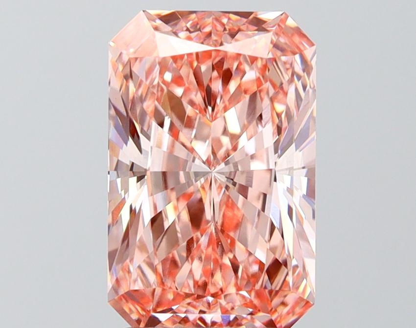 3.01 Ct. Fancy Vivid Pink Radiant Lab Grown Diamond