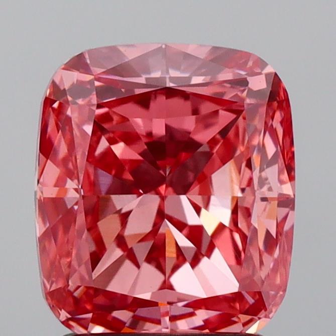 1.91 Ct. Fancy Vivid  Pink Cushion Lab Grown Diamond