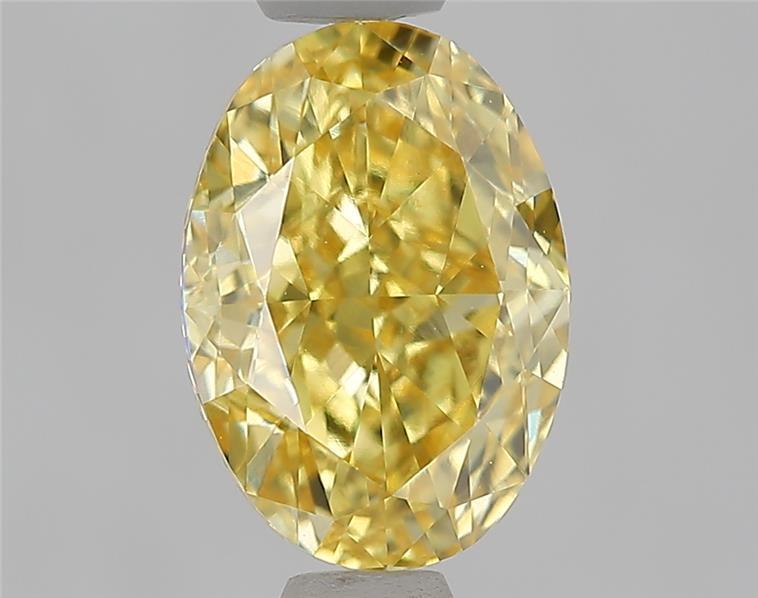 1.56 Ct. Fancy Intense Yellow Oval Lab Grown Diamond