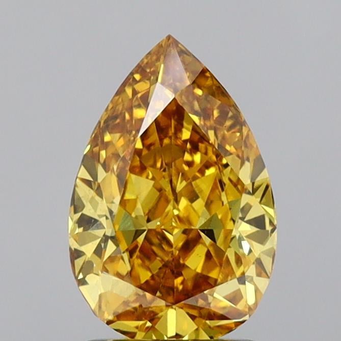 1.69 Ct. Fancy Vivid Yellow Pear Lab Grown Diamond
